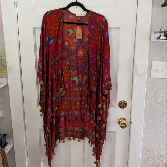 Natural Life Boho Tassel Kimono NWT One Size - Picture 2 of 3